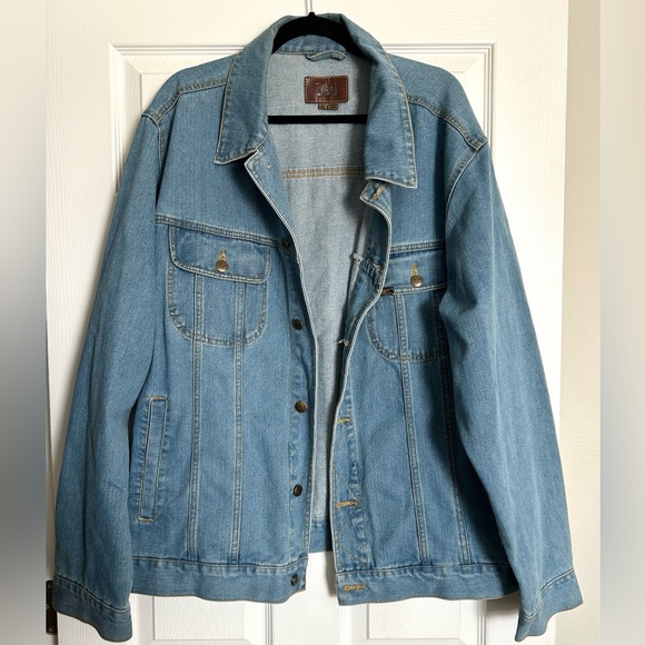 Lee Other - VTG Lee Blue Denim Button Down Trucker Jacket Men’s XL